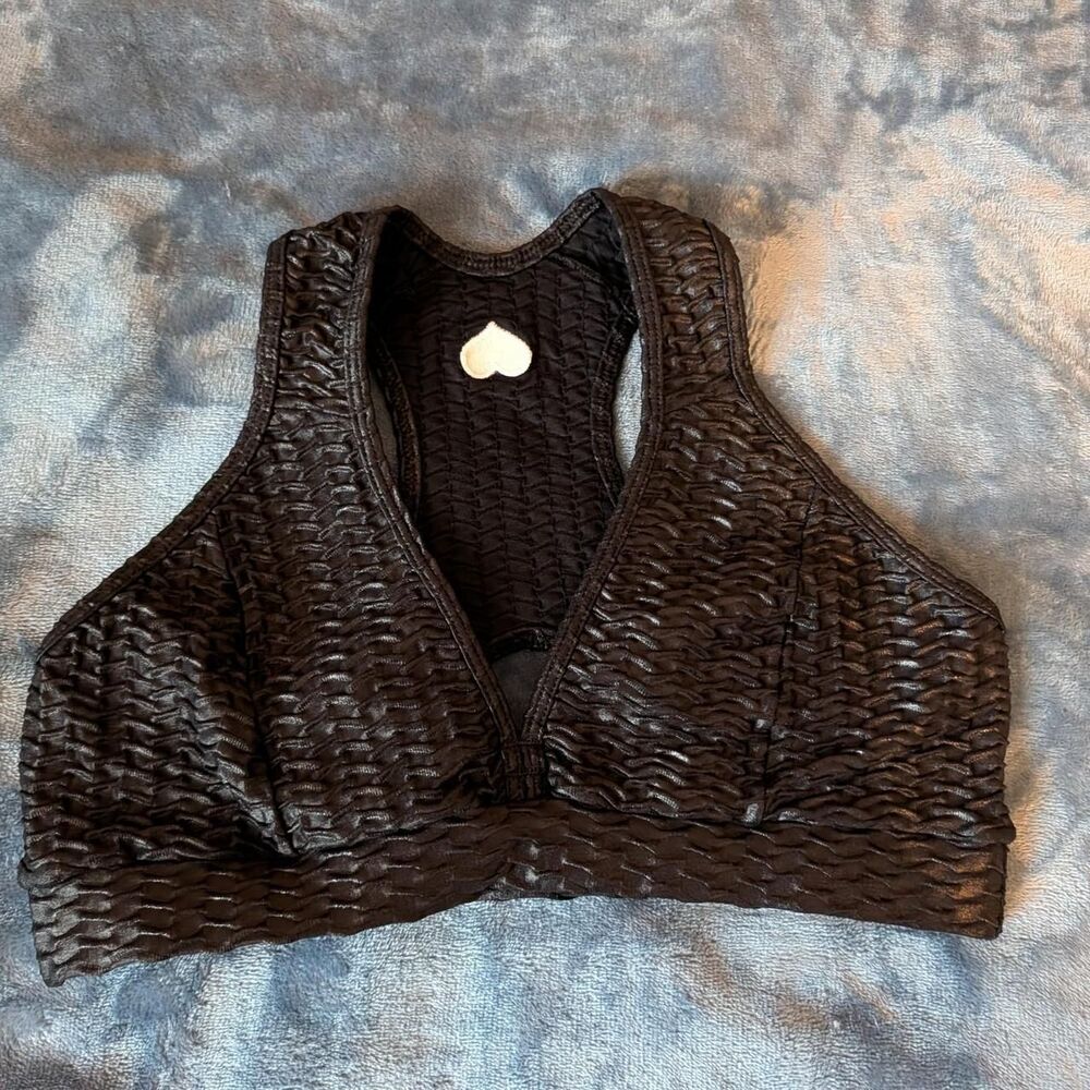 Unbranded Women's Black and Pink Crop-top